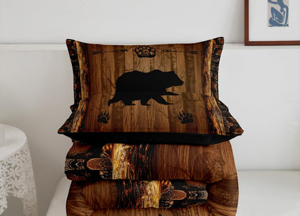 Feelyou Bear Animals Cabin Comforter Set Full Size Kids Boys Girls Bedding