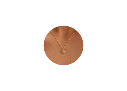 Plenky Gold Necklace -14K Gold Plated Pinecone Necklace