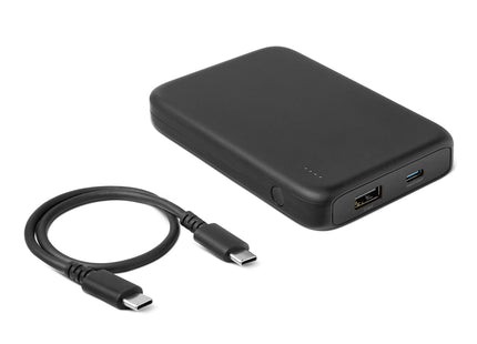 Amazon Basics Slim Portable Charger Power Bank with LED Display, 10,000 mAh, Black