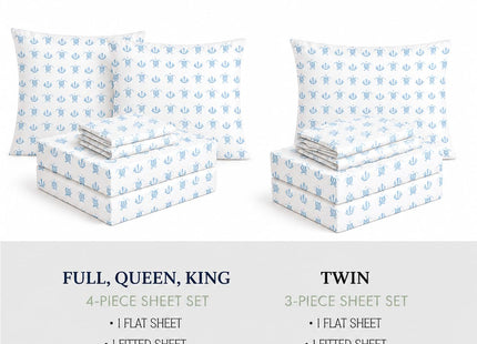 Where The Polka Dots Roam Seashells and Turtles Sheets Full Bedding Set - Super Soft 4-Piece Coastal-Themed Bed Sheet Set for Kids & Teens – Sea Turtle & Seashell Bedding & Room Décor
