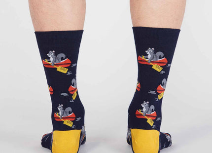 Sock It To Me, Keep on Paddling, Men's Crew Socks, Canoe Squirrel Socks