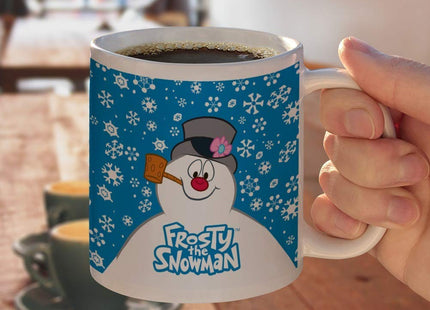 Frosty the Snowman Snowing Ceramic Coffee Mug Gift Mugs for, 11oz, White