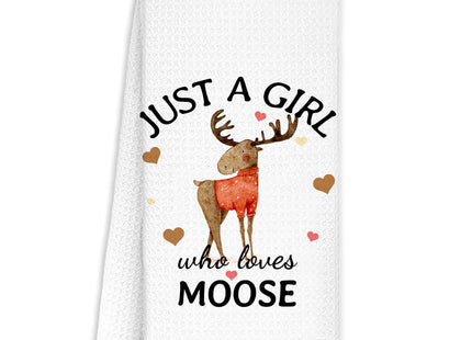 Jvpke Moose Dish Towels for Kitchen Bathroom, Moose Decor, Moose Gifts for Moose Lover Women, Moose Kitchen Decorative Towels 16×24 Inch