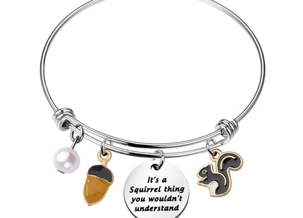 BAUNA Squirrel Jewelry for Squirrel Lovers Squirrel Bracelet It’s A Squirrel Thing You Wouldn’t Understand Animal Lovers Gifts (Squirrel Lovers Bracelet)