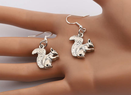 BAUNA Cute Animal Earrings Moose Squirrel Earrings Zebra Koala Jewelry for Women Deer Antler Pendant Giraffe Gifts (Squirrel)