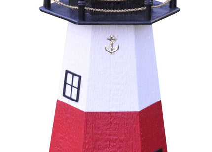 Amish-Made Montauk, NY Replica Outdoor Lighthouse with Solar LED Light, 39" Tall