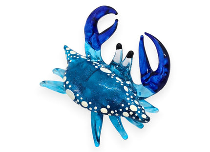 WitnyStore Beautiful Handmade Crab Blown Glass Figurine Animals Crystal Miniature Aquarium Sea Life Home Decor Collectible Gift