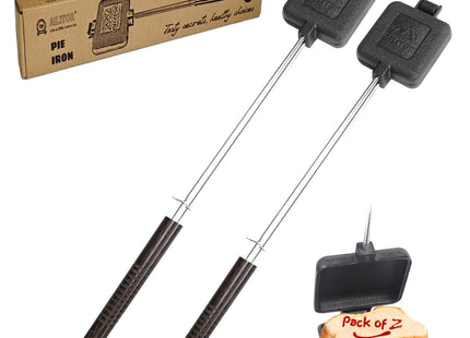 AILITOR Cast Iron Camp Pie Cooker, Campfire Sandwich Maker (Pack of 2)