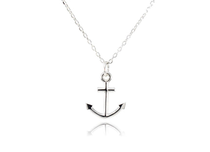 Dote Dainty Anchor Pendant Genuine .925 Sterling Silver Necklace 16-18" Adjustable Chain