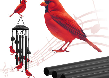 Cardinal Wind Chimes for Outside,Metal Chimes,Cardinal Gifts for Women