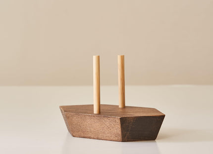 HMC Wooden Sailboat Napkin Holder – The Smooth Sailor Nautical Tabletop Dispenser for Coastal Home & Kitchen Décor, Durable Wooden Construction