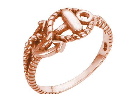 CloseoutWarehouse 925 Sterling Silver Anchor of Hope Ring (Comes in Colors)