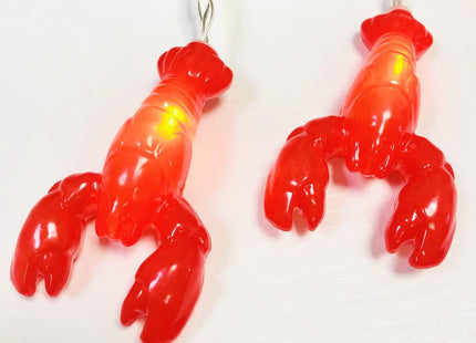 Sezrgiu Lobster String Light Battery Operated 20 LED Lobster Fairy Night Lamp for Summer Camping Wedding Birthday Bedroom Home Parties (3m/20led, Lobster)