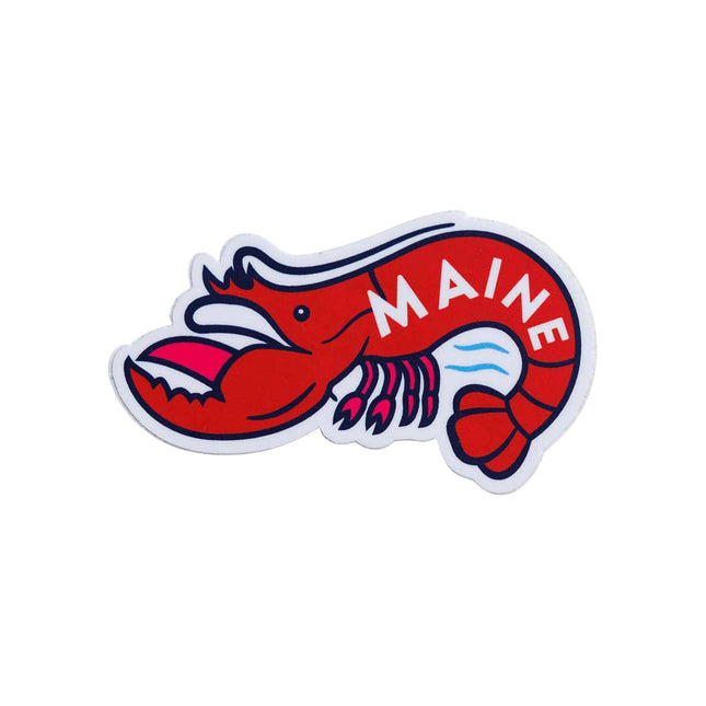 Vagabond Heart Maine Sticker - Weatherproof Vinyl Souvenir Lobster Decal