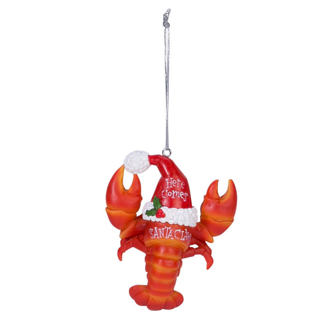 Beachcombers Santa Claws Lobster Christmas Xmas Ornament Red