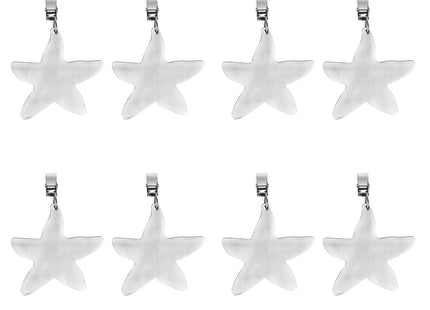 TEKEFT Set of 8 Stainless Steel Starfish Shaped Table Cover Tablecloth Weights