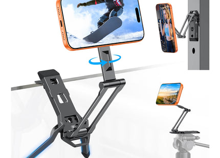 OMOTON TP06 Pro [Equipped Lanyard] 360° Rotating for MagSafe Tripod, Black
