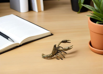 Toddmomy Copper Lobster Feng Shui Brass Statue Archaize Artware Garden Sculpture Figurine for Home Tea Table Graden Yard Collectible Feastival Decor