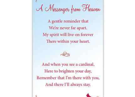 Messenger from Heaven Memorial Cardinal Glitter Globe, Heirloom Porcelain Base, Sculpted Cardinal, Plays 'Always in My Heart'