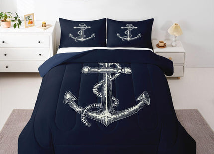 Feelyou Nautical Anchor Ocean Comforter Set Twin Size Kids Boys Girls