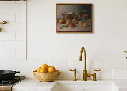 InSimSea Framed Canvas Wall Art Home Decor, Classical Coastal Scenery Bathroom Pictures Wall Decorations, Farmhouse Kitchen Office Bathroom Art Wall Decor 9x11in