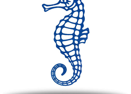 Riverside Designs Seahorse Coastal Ocean Beach Metal Art Steel Wall Decor (18", Blue)