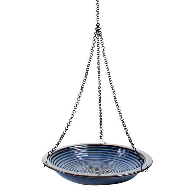 BYER OF MAINE Circles Hanging Bird Bath, 14”x14”x34” adj, Porcelain