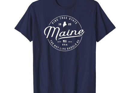 Maine T-Shirt, US State Travel Vacation Shirts ME USA Tees T-Shirt