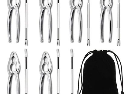 Artcome Seafood Tools Set including 7 Forks and 6 Lobster Crab Crackers Nut Cracker Set