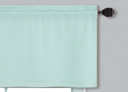 Mrs.Naturall Aqua Coastal Window Valances for Living Room Kitchen, 2 Pack 16 Inch Beach Themed Blackout Valance Curtains for Bedroom Bathroom, Total 72" Wide, Seafoam Seasalt