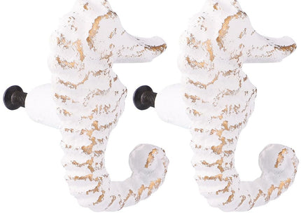 VOSAREA 2PCS Seashell Knobs Nautical Door Handle Beach Ocean Cabinet Drawer Cupboard Pull Sea Drawer Knobs Dresser Knobs Handles for Kitchen Furniture Cabinet Wardrobe Cupboard