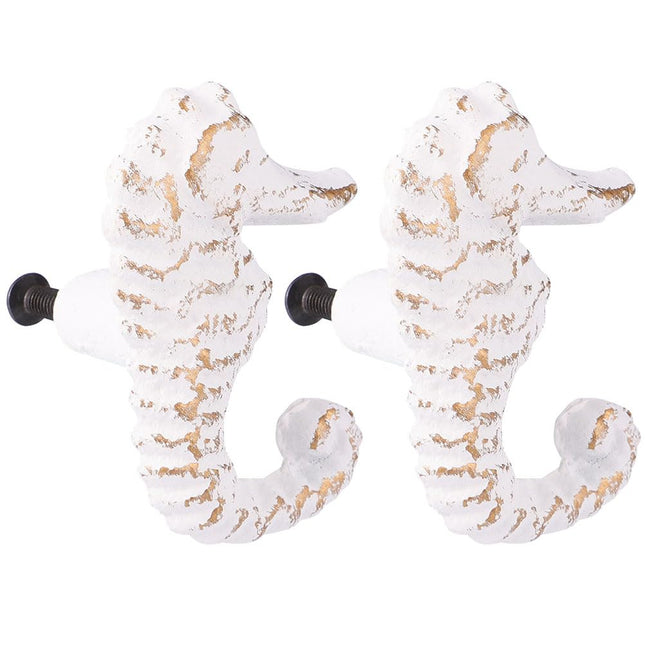 VOSAREA 2PCS Seashell Knobs Nautical Door Handle Beach Ocean Cabinet Drawer Cupboard Pull Sea Drawer Knobs Dresser Knobs Handles for Kitchen Furniture Cabinet Wardrobe Cupboard