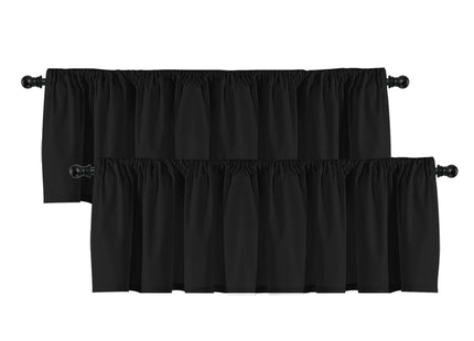 Deztibos 2 Pack Christmas Kitchen Window Valance Textured Gift Xmas Deer Tree Farmhouse Country Rod Pocket 52x18inch Short Half Curtain Header Topper Valance