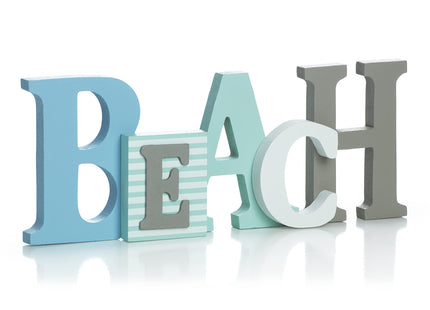 Wooden Beach Signs with Trio of Loose Starfish - Unique Beach Home Decor
