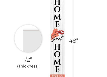 Personalized Maine Welcome Sign for Front Porch, Custom Home Sweet Home Welcome Sign with Family Name and State, Welcome Home Decorations for Outdoors, 48x8" PVC Sign (ME)