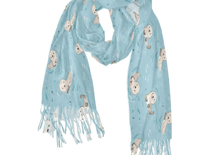 JHKKU Women's Sea Otter Scarf Pashmina Feel Shawls