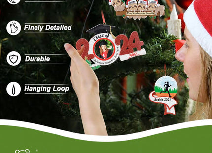Personalized Black Bear Family of 4 Christmas Ornament 2026 with Names