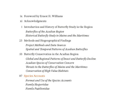 Butterflies of Maine and the Canadian Maritime Provinces