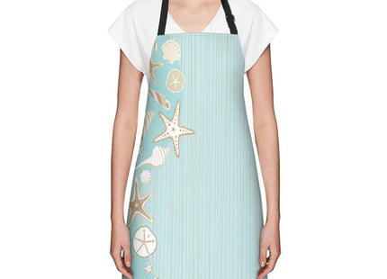 oFloral Seashell Beach Party Apron - Cook & Serve, BBQ & Catering Bib