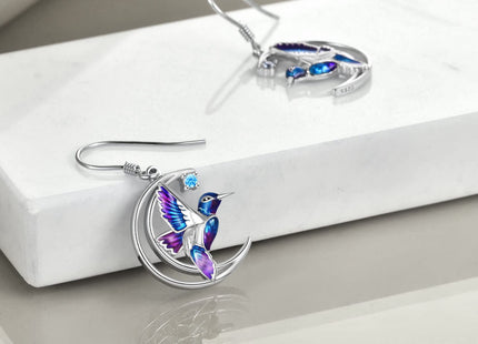 YFN Hummingbird Earrings Bird Dangle Earrings Sterling Silver Jewelry Hummingbird Gifts for Women
