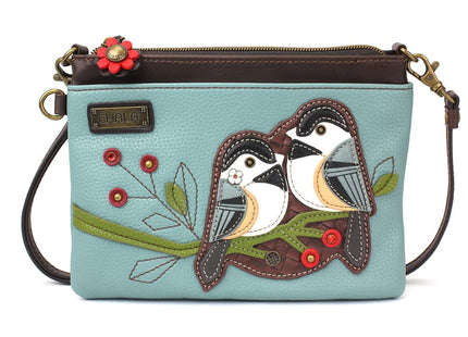 CHALA Mini Crossbody/Purse with Convertible Strap Stylish, Compact, Versatile - Chickadee - blue