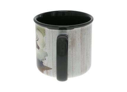 Pavilion Gift Company - Rest Relax Repeat - Moose - 17 Oz Coffee Mug Tea Cup Woodland Hiking Camping Cabin Woods Lodge Gift Outdoorsy Present