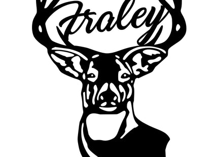 Custom Rustic Deer Signs with Name Hunter Metal ACM Wall Art Gifts for Men