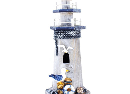 genius.nn Seabird Wooden Lighthouse 10' High Nautical Themed Rooms Lighthouse Home Decor
