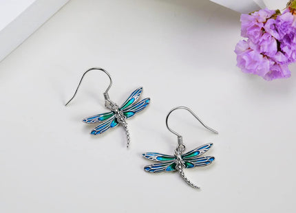 PELOVNY Dragonfly Earrings for Women 925 Sterling Silver Blue Dragonfly Dangle Earrings Birthday Christmas Jewelry Gifts for Mom Daughter Wife Sister