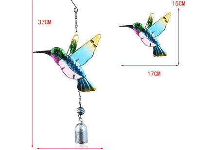 Hummingbird Decor with Bell, Hummingbird Wind Chimes, Hanging Bell Decorations for Yard, Garden, Home and Outdoor, Gift for Mom