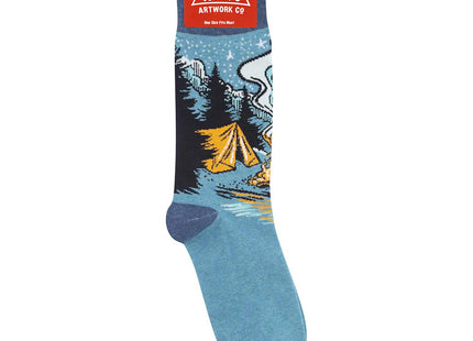 FUNATIC Campfire Great Outdoors Nature Design Dress Socks for Men Women