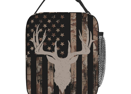 Yilad Camo Deer Hunting Lunch Box Insulated Reusable Lunch Bag Cooler Bag For Women Men Work Picnic Hiking