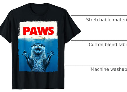 Paws Otter Funny Otter Lover Graphic Tees and T Shirts for Men Women Kids Teens