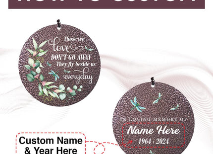 Extrabily Personalized Memorial Dragonfly Wind Chimes for Funeral